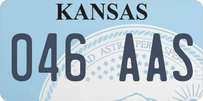 KS license plate 046AAS