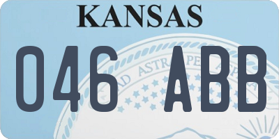 KS license plate 046ABB