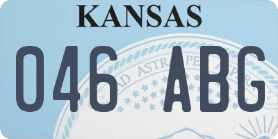 KS license plate 046ABG