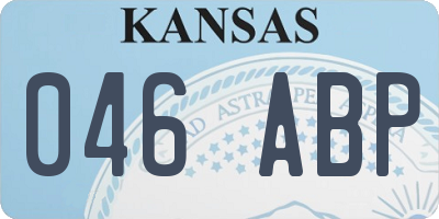 KS license plate 046ABP