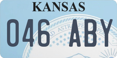 KS license plate 046ABY