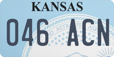 KS license plate 046ACN
