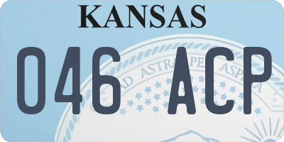KS license plate 046ACP