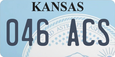 KS license plate 046ACS