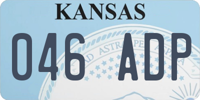 KS license plate 046ADP