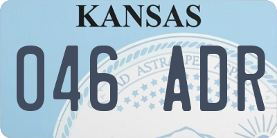 KS license plate 046ADR