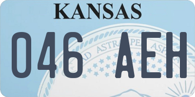 KS license plate 046AEH