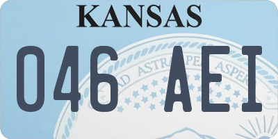 KS license plate 046AEI