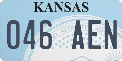 KS license plate 046AEN