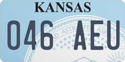 KS license plate 046AEU