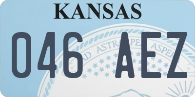 KS license plate 046AEZ