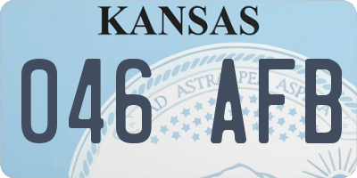 KS license plate 046AFB