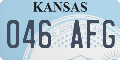 KS license plate 046AFG