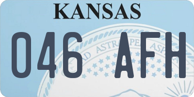 KS license plate 046AFH