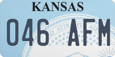 KS license plate 046AFM