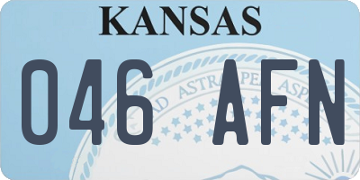 KS license plate 046AFN