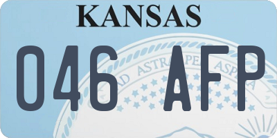 KS license plate 046AFP