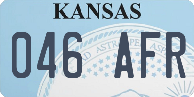 KS license plate 046AFR