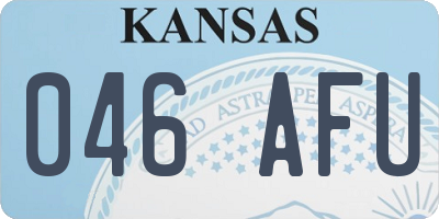 KS license plate 046AFU