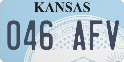 KS license plate 046AFV