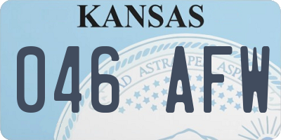 KS license plate 046AFW