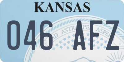 KS license plate 046AFZ