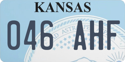 KS license plate 046AHF
