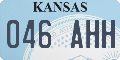 KS license plate 046AHH