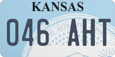 KS license plate 046AHT