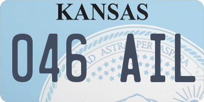 KS license plate 046AIL