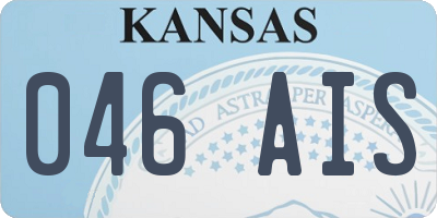 KS license plate 046AIS