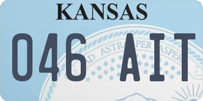 KS license plate 046AIT