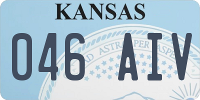 KS license plate 046AIV