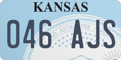 KS license plate 046AJS