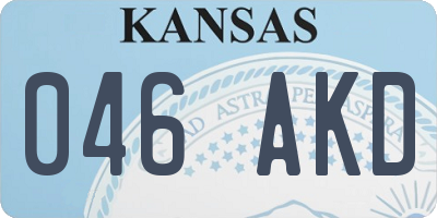 KS license plate 046AKD