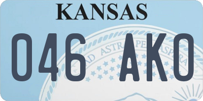 KS license plate 046AKO