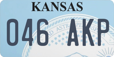 KS license plate 046AKP