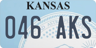 KS license plate 046AKS