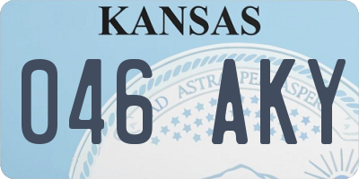 KS license plate 046AKY