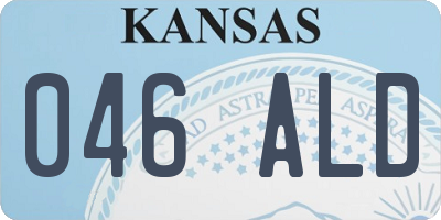 KS license plate 046ALD