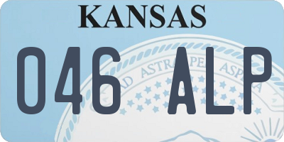 KS license plate 046ALP