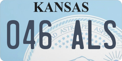 KS license plate 046ALS
