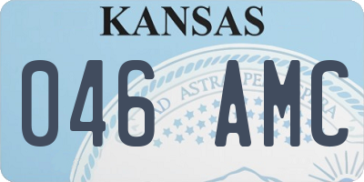 KS license plate 046AMC