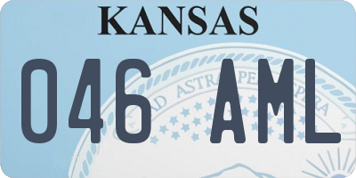 KS license plate 046AML