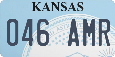KS license plate 046AMR