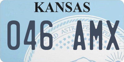 KS license plate 046AMX