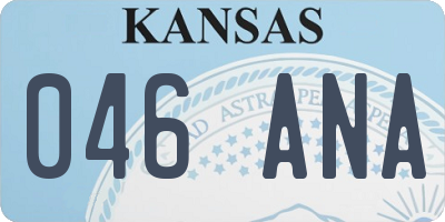 KS license plate 046ANA