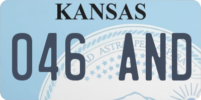 KS license plate 046AND