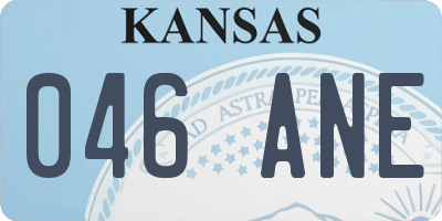KS license plate 046ANE