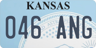 KS license plate 046ANG